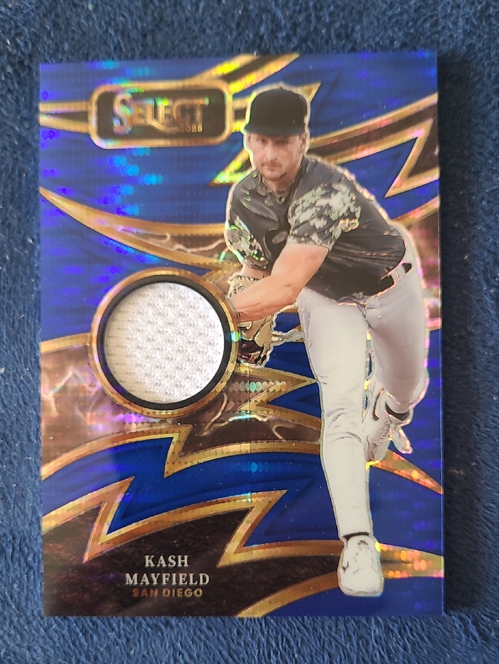 Panini Select Kash Mayfield San Diego Jersey  - 2025 Select Blue Pulsar Prizm